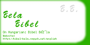 bela bibel business card